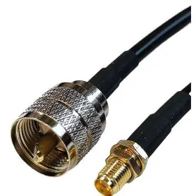 Adapter SMA female til UHF male m/20 cm RG-58 kabel