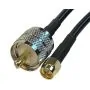 Adapter SMA male til UHF male med 20 cm RG-58 kabel