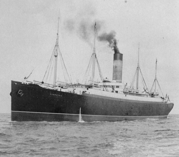 RMS Carpathia, som kom Titanics redningsbåde til undsætning
